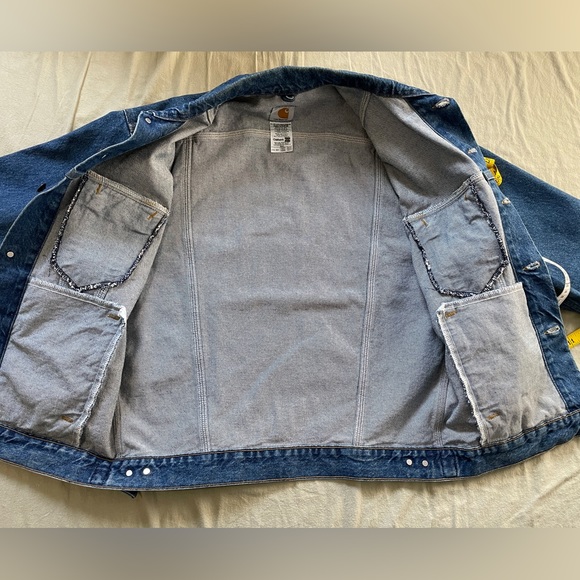 Carhartt Denim Jean Jacket Unlined (J12) - Picture 3 of 10